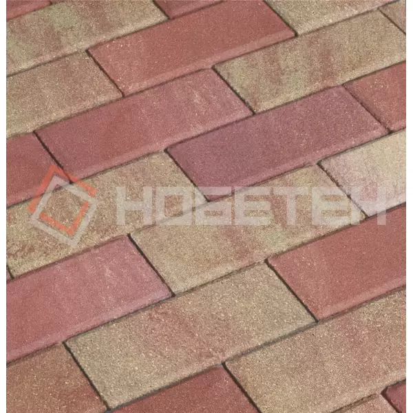 Брусчатка 2П6ф Нобетек 200*100*60 Колормикс 1 рассвет купить в "Строй-Ресурсе"