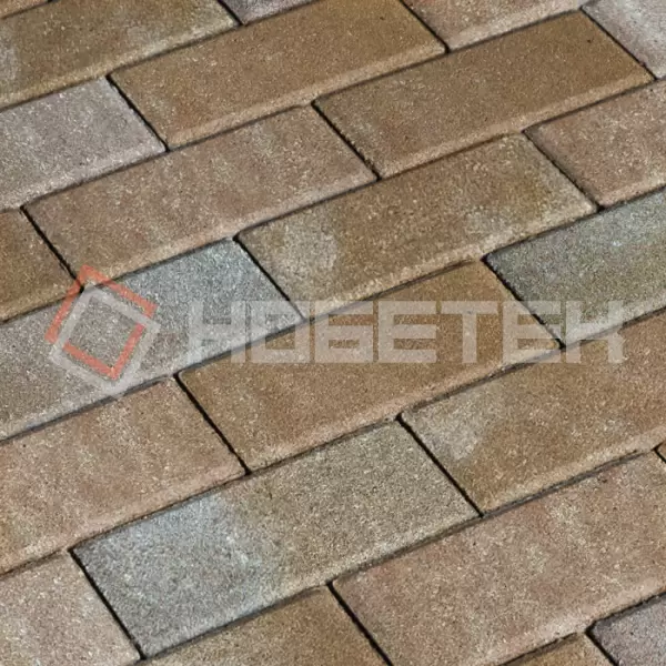 Брусчатка 2П8ф Нобетек 200*100*80 Колормикс 2 янтарь купить в "Строй-Ресурсе"