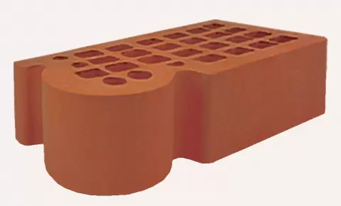 Кирпич лицевой Железногорский 1,0НФ красный фасонный КФ-3 купить в "Строй-Ресурсе"