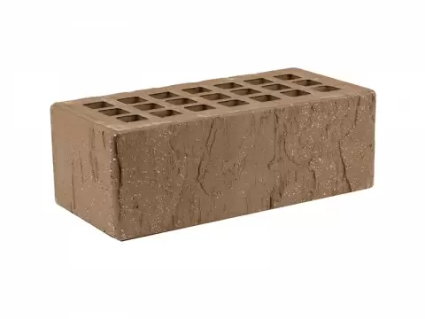 Кирпич лицевой Железногорский 1,4НФ темно-коричневый торкрет скала купить в "Строй-Ресурсе"