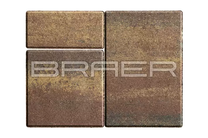 Тротуарная плитка Braer Старый город Ландхаус Color Mix Мальва 60 мм купить в "Строй-Ресурсе"