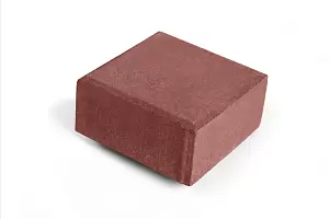 Тротуарная плитка Квадрат "Антик" 3к8ф Нобетек 140х140х80 красная полный прокрас на белом ц. купить в "Строй-Ресурсе"