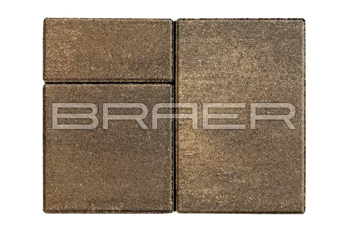 Тротуарная плитка Braer Старый город Ландхаус Color Mix Каштан 80 мм купить в "Строй-Ресурсе"