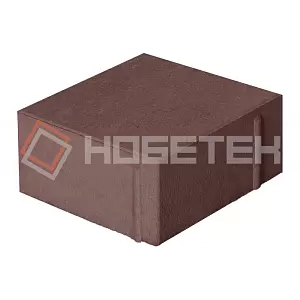 Тротуарная плитка Квадрат 4К6ф Нобетек 100х100х60 красно-коричн. верхний прокрас на сером ц. купить в "Строй-Ресурсе"
