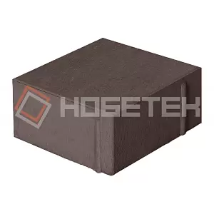 Тротуарная плитка Квадрат 4К6ф Нобетек 100х100х60 коричневая полный прокрас на сером ц. купить в "Строй-Ресурсе"