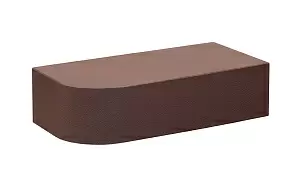 Кирпич лицевой керамический полнотелый радиусный КС-Керамик темный шоколад гладкий, 250*120*65 мм купить в "Строй-Ресурсе"