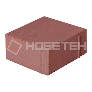 Тротуарная плитка Квадрат 4К6ф Нобетек 100х100х60 красная верхний прокрас на сером ц. купить в "Строй-Ресурсе"