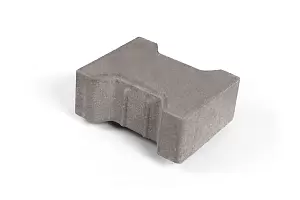 Тротуарная плитка Катушка 1Ф8ф Нобетек 200х165х80 Серый полный прокрас на сером цементе купить в "Строй-Ресурсе"