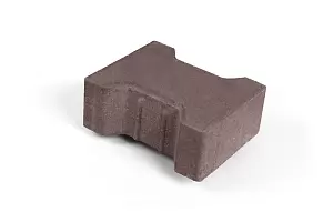 Тротуарная плитка Катушка 1Ф8ф Нобетек 200х165х80 Коричневый верхний прокрас на сером цементе купить в "Строй-Ресурсе"