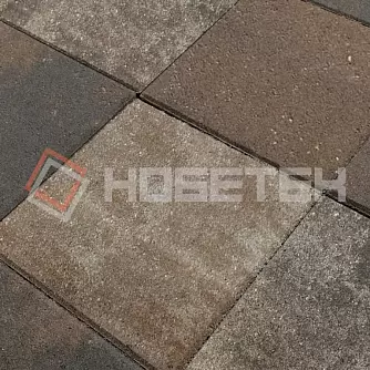 Тротуарная плитка Квадрат 2к5ф Нобетек 300х300х50 Колормикс 26 орех в "Строй-Ресурсе"