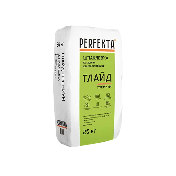 Шпаклевка цементная Perfekta Глайд премиум, 20 кг купить в "Строй-Ресурсе"
