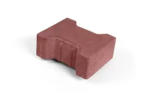 Тротуарная плитка Катушка 1Ф8ф Нобетек 200х165х80 Красный верхний прокрас на сером цементе купить в "Строй-Ресурсе"