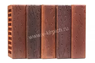 Кирпич лицевой Воротынск М150 1,0НФ МИКС антик-кортен руст (утолщ. лиц. стенка) купить в "Строй-Ресурсе"