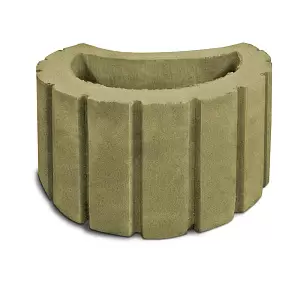 Цветочница Betongarant "полумесяц" 340х250х200 оливковая купить в "Строй-Ресурсе"