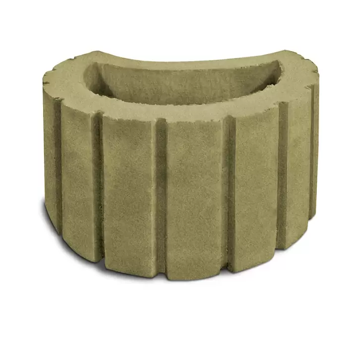 Цветочница Betongarant "полумесяц" 340х250х200 оливковая купить в "Строй-Ресурсе"