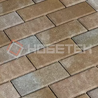 Брусчатка 2П8ф Нобетек 200*100*80 Колормикс 2 янтарь купить в "Строй-Ресурсе"