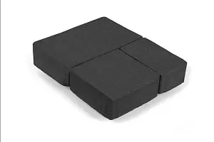 Тротуарная плитка Старый город 2СГ5ф Нобетек Черный верхний прокрас на сером ц. купить в "Строй-Ресурсе"