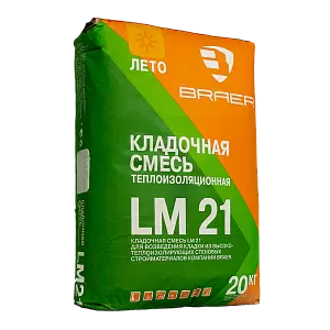 Теплоизоляционный кладочный раствор BRAER LM 21, ГОСТ31357-2007 фотография