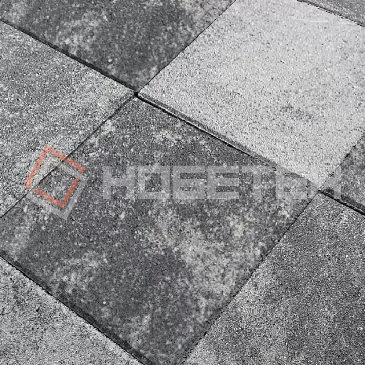 Тротуарная плитка Квадрат 1к5ф Нобетек 400х400х50 Колормикс 5 антрацит купить в "Строй-Ресурсе"