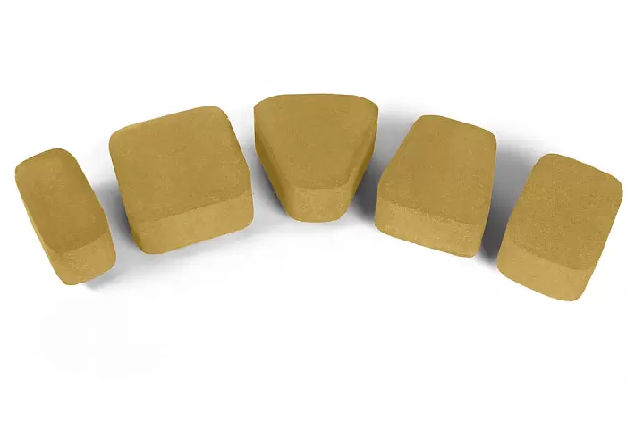 Тротуарная плитка Классика 1КЛ6ф Нобетек желтая верхний прокрас на сером ц. купить в "Строй-Ресурсе"