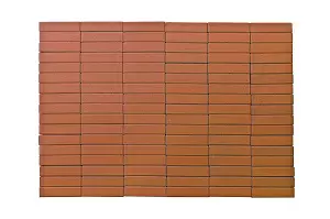 Тротуарная плитка Braer Прямоугольник оранжевый 200*50*60 ТЕСТ фотография