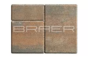 Тротуарная плитка Braer Старый город Ландхаус Color Mix Койот 60 мм фотография