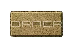 Тротуарная плитка Braer Прямоугольник желтый 200*100*60 фотография