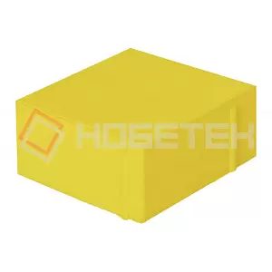 Тротуарная плитка Квадрат 4К6ф Нобетек 100х100х60 желтая верхний прокрас на сером ц. купить в "Строй-Ресурсе"