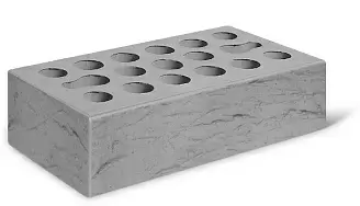 Кирпич лицевой Керма М150 1,0НФ Серебро рустик ут. ст. купить в "Строй-Ресурсе"