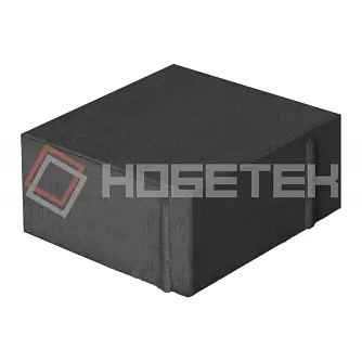 Тротуарная плитка Квадрат 4К6ф Нобетек 100х100х60 черная верхний прокрас на сером ц. в "Строй-Ресурсе"
