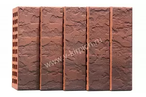 Кирпич лицевой Воротынск М150 1,0НФ красный терра флеш (утолщ. лиц. стенка) купить в "Строй-Ресурсе"