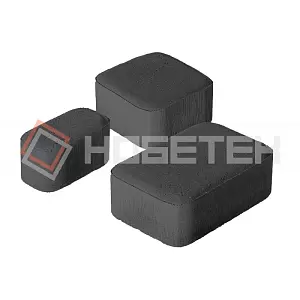 Тротуарная плитка Новая Классика 1НКЛ5ф Нобетек черный верхний прокрас на сером ц. купить в "Строй-Ресурсе"