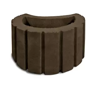 Цветочница Betongarant "полумесяц" 340х250х200 венге купить в "Строй-Ресурсе"