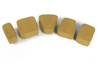 Тротуарная плитка Классика 1КЛ6ф Нобетек желтая полный прокрас на белом ц. купить в "Строй-Ресурсе"