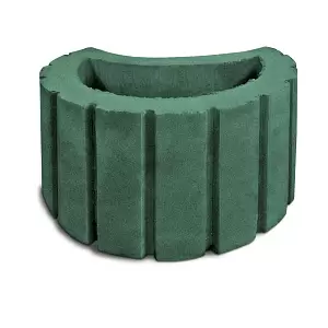 Цветочница Betongarant "полумесяц" 340х250х200 изумрудная купить в "Строй-Ресурсе"