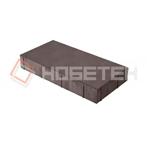 Брусчатка 4П6ф Нобетек 400*200*60 коричневая верхний прокрас на сером ц. купить в "Строй-Ресурсе"