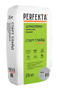 Шпаклевка цементная базовая Perfekta Старт Глайд МН серый, 25 кг купить в "Строй-Ресурсе"