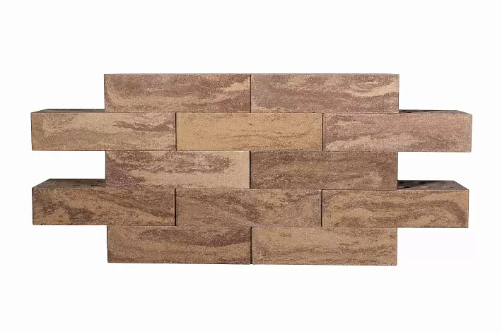 Кирпич колотый облицовочный СПК М150 0,8НФ полнотелый Желтая Яшма купить в "Строй-Ресурсе"