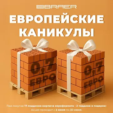 ЕВРОпейские каникулы на кирпич евро BRAER