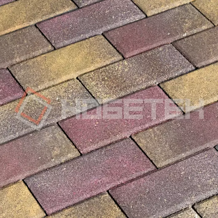 Брусчатка 2П8ф Нобетек 200*100*80 Колормикс 9 закат купить в "Строй-Ресурсе"