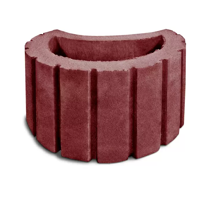 Цветочница Betongarant "полумесяц" 340х250х200 красная купить в "Строй-Ресурсе"