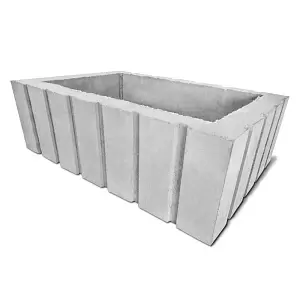 Цветочница Betongarant "прямоугольная" 600х400х200 серая купить в "Строй-Ресурсе"