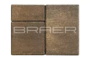 Тротуарная плитка Braer Старый город Ландхаус Color Mix Каштан 80 мм фотография