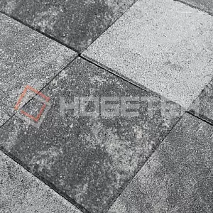 Тротуарная плитка Квадрат 2к5ф Нобетек 300х300х50 Колормикс 5 антрацит купить в "Строй-Ресурсе"