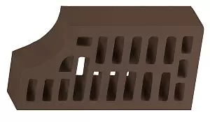 Кирпич лицевой Железногорский 1,4НФ темно-коричневый фасонный КФ-1 купить в "Строй-Ресурсе"