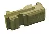 Забор BRICK Блок угловой левый оливковый купить в "Строй-Ресурсе"