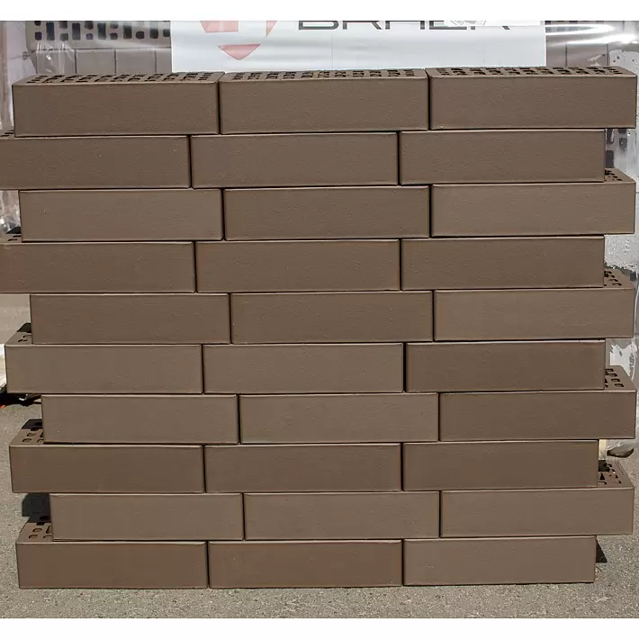 Кирпич облицовочный (промо) BRAER Коричневый 1, гладкий, 1,0НФ купить в "Строй-Ресурсе"