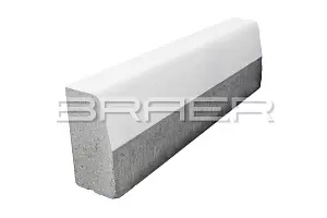 Бордюрный камень BRAER БР100.30.15 белый тест фотография