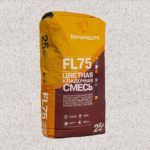Цветная кладочная смесь Braer FL75 Белый  фотография