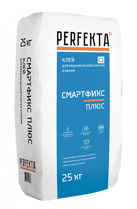 Клей плиточный Perfekta Смартфикс Плюс, 25 кг в "Строй-Ресурсе" Клей плиточный Perfekta Смартфикс Плюс, 25 кг купить в "Строй-Ресурсе"